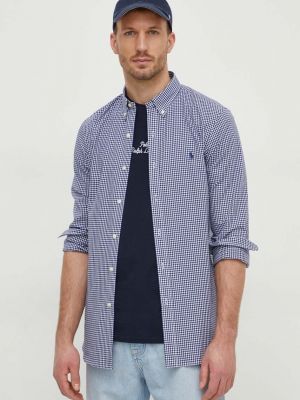 Пухова сорочка на ґудзиках слім Polo Ralph Lauren синя
