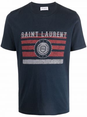 T-shirt mit print Saint Laurent blau