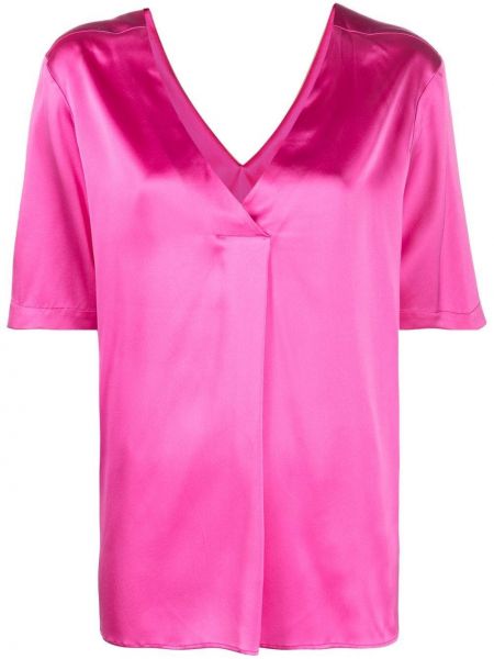 Блуза с v-образно деколте Xacus розово