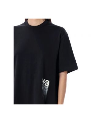Camisa de algodón con estampado Y-3 negro