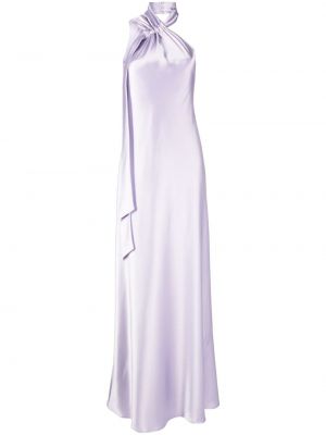 Saténové večerní šaty Galvan London fialové