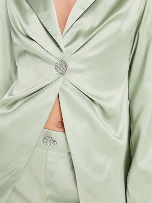 Атласный приталенный пиджак на пуговицах Extro & Vert