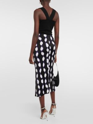 Midi suknja s printom od jersey Diane Von Furstenberg crna