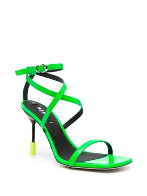 Kožené sandály Msgm zelené