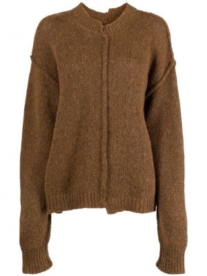 Асиметричен плетен пуловер Uma Wang кафяво