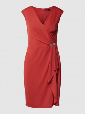 Sukienka midi Lauren Ralph Lauren czerwona