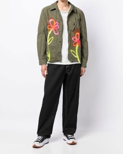 Dūnu jaka ar pogām ar ziediem Stain Shade