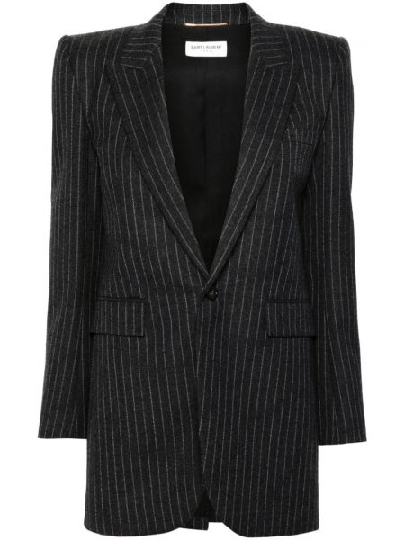 Flannel stribet blazer Saint Laurent grå