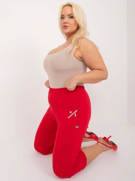 Παντελόνι με στενή εφαρμογή Fashionhunters κόκκινο
