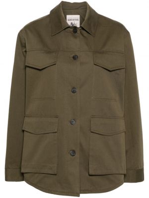 Bombažna jakna Semicouture zelena