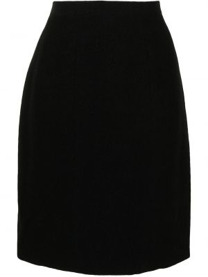 Falda de cintura alta Chanel Pre-owned negro