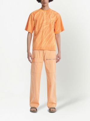 Bavlněné tričko Dion Lee oranžové