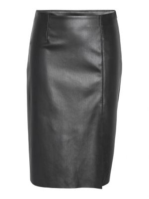 Černé kožená sukně z imitace kůže Noisy May