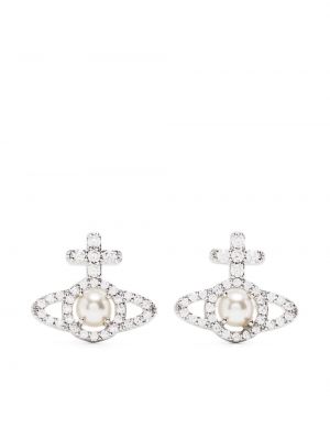 Fülbevaló gyöngyökkel Vivienne Westwood ezüstszínű