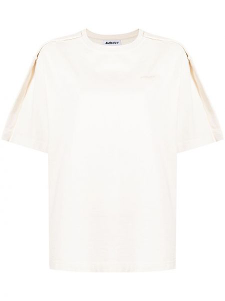 Camiseta con bordado Ambush blanco