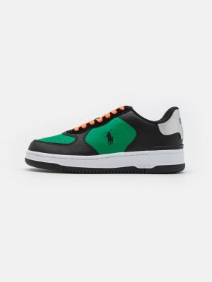 Низкие кроссовки MASTERS LACE UNISEX Polo Ralph Lauren, зеленый/черный/оранжевый