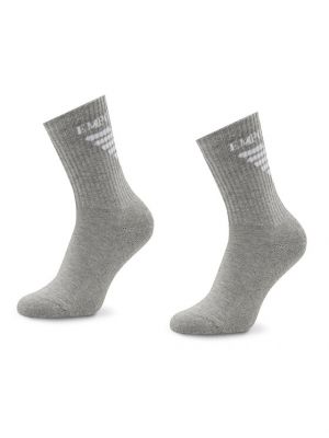 Čarape s melange uzorkom Emporio Armani siva