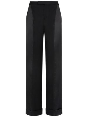 Pantaloni di lana Saint Laurent nero