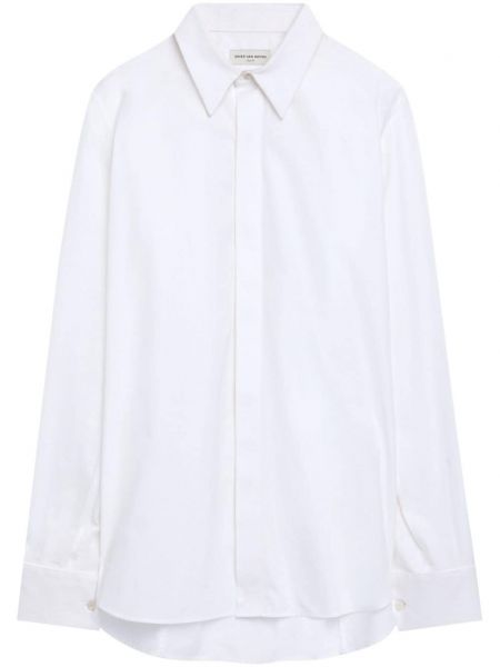 Klasična bombažna srajca Dries Van Noten bela