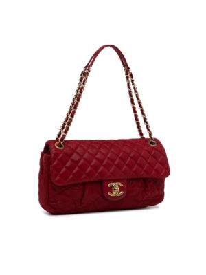Pikowana torba skórzana retro Chanel Vintage czerwona