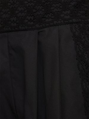 Pantalones cortos con bordado de algodón Ermanno Scervino negro