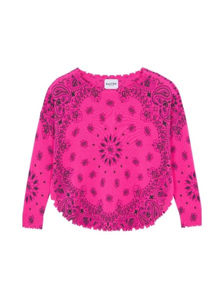 Sweter z kaszmiru Kujten różowy