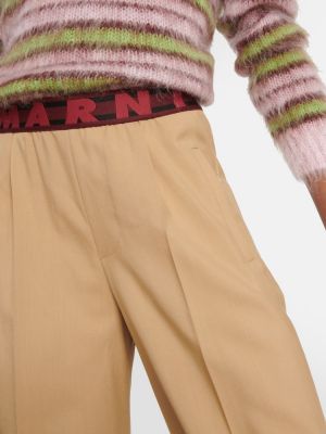 Pantalon en laine Marni beige