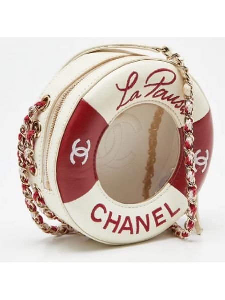 Torba na ramię skórzana retro Chanel Vintage czerwona