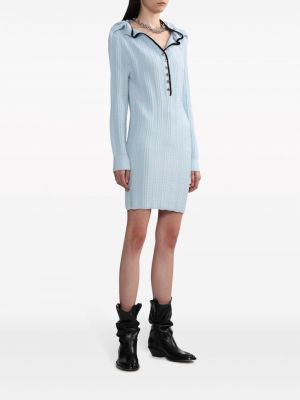 Sukienka mini z wełny merino Y/project niebieska
