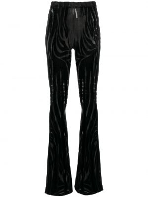 Hose ausgestellt mit zebra-muster Versace schwarz