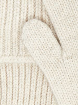 Kašmírové rukavice Max Mara bílé