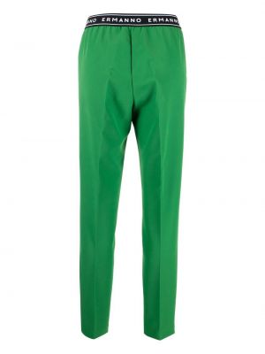 Slim fit kalhoty Ermanno Ermanno zelené