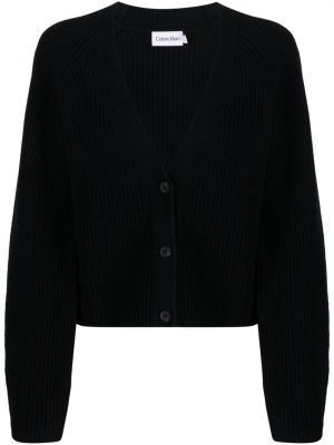 Cardigan de lână Calvin Klein negru