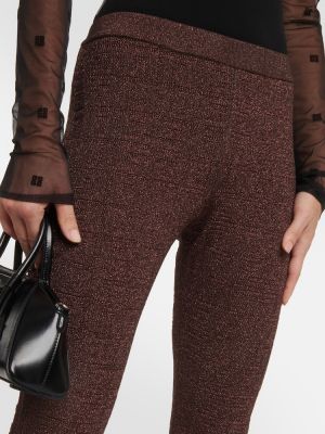 Pantalon large en jacquard Givenchy marron