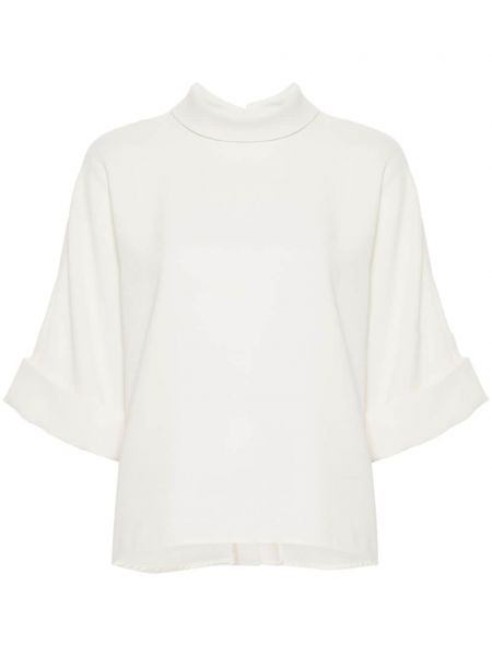 Блуза от креп Mark Kenly Domino Tan бяло