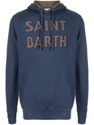 Bluza z kapturem bawełniana Mc2 Saint Barth niebieska