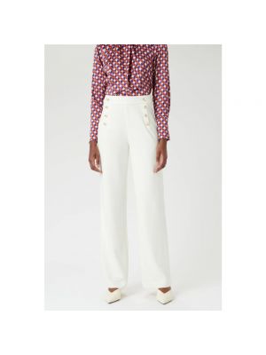 Pantalones de cintura alta con botones Dea Kudibal blanco