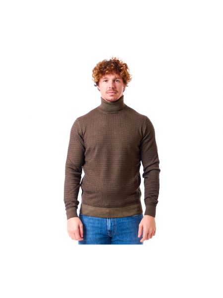 Sweter z wełny merino Filippo De Laurentiis zielony