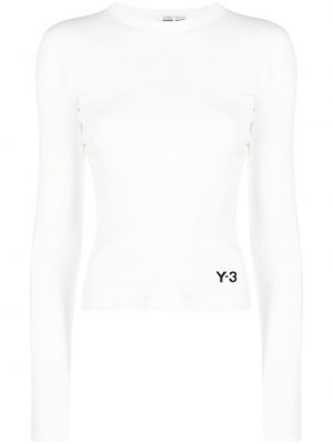Raštuotas medvilninis marškinėliai Y-3 balta