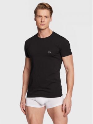Slim fit košile Armani Exchange černá