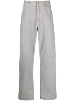 Bavlnené džínsy s rovným strihom Carhartt Wip sivá