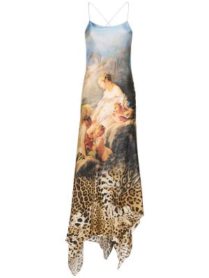 Hedvábné dlouhé šaty Roberto Cavalli