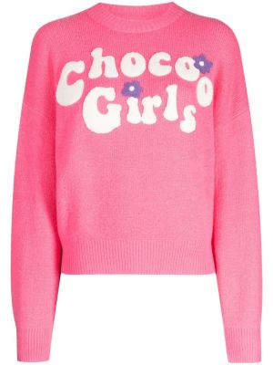 Džemper s okruglim izrezom Chocoolate ružičasta
