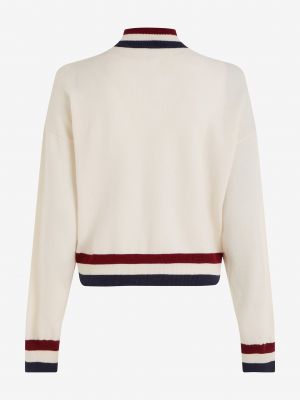 Vlnený vlnený sveter Tommy Hilfiger biela