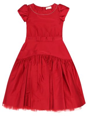 Хлопковое платье Monnalisa, красное