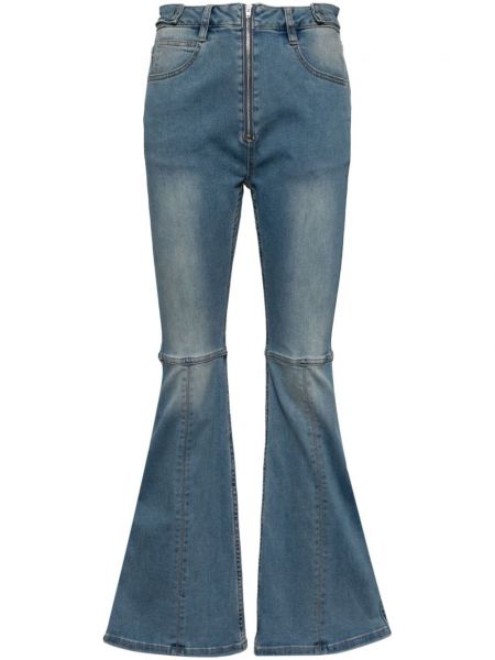 Zvonové džíny s vysokým pasem Izzue modré