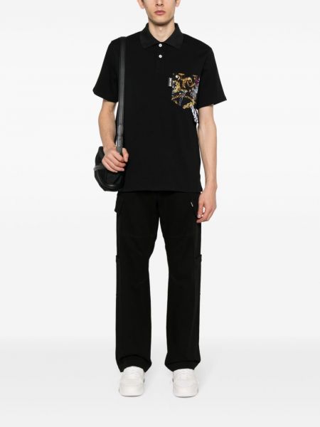 Poloshirt aus baumwoll mit print Just Cavalli schwarz