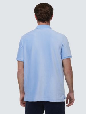 Bombažna žametna polo majica iz rebrastega žameta Polo Ralph Lauren modra