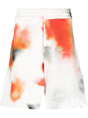 Tie-dye bermuda šortai Alexander Mcqueen balta