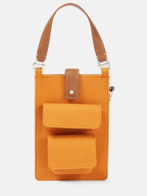 Чанта през рамо на райета Loro Piana оранжево